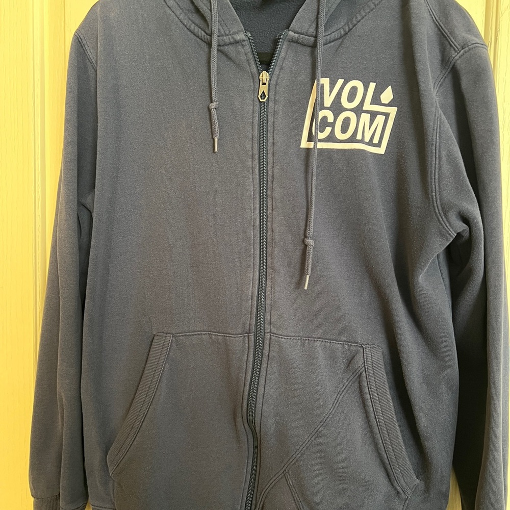 Volcom Gray Zip-Up Hoodie